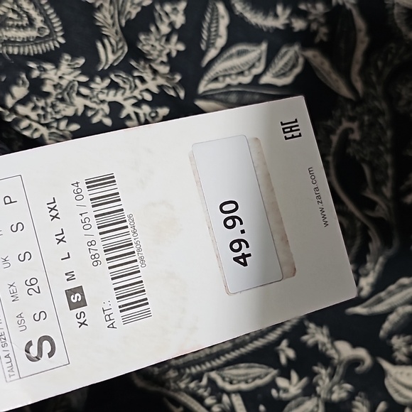 Zara Sheer Party Midi Dress Lined Size Small NWT - Picture 5 of 7